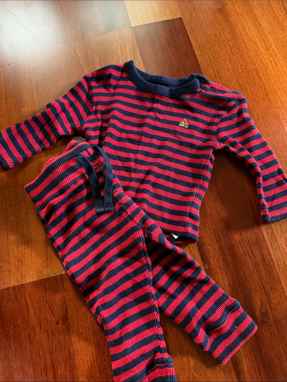 GAP Red and Navy Striped Kids Pajama Set